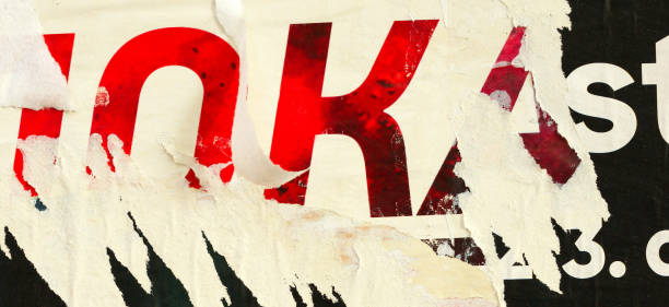 istock Old ripped torn grunge paper backgrounds creased crumpled poster backdrop surface placard, empty space for text 1860263908