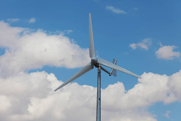 istock wind turbine on blue sky background 186028876