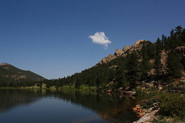 istock Lake at the Foot of a Mountain Scape 186029794