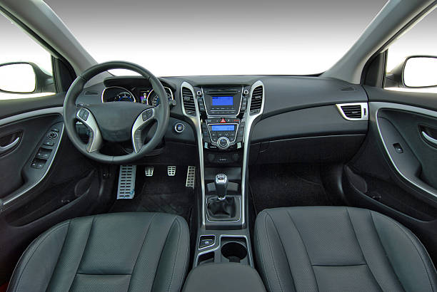 modern car interior Interior of a modern car dashboard vehicle part photos stock pictures, royalty-free photos & images