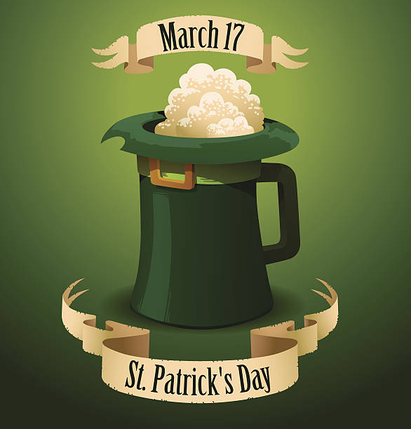 illustrations, cliparts, dessins animés et icônes de heureuse fête de la saint-patrick - st patricks day pot of gold clover irish culture