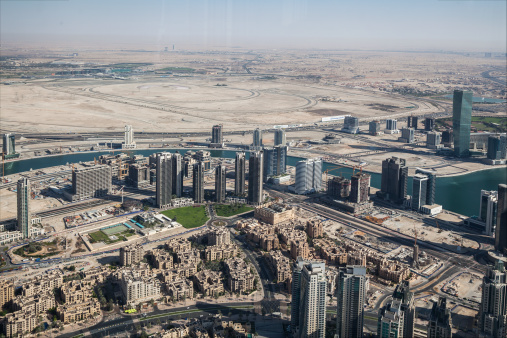 Panorama from above to Dubai