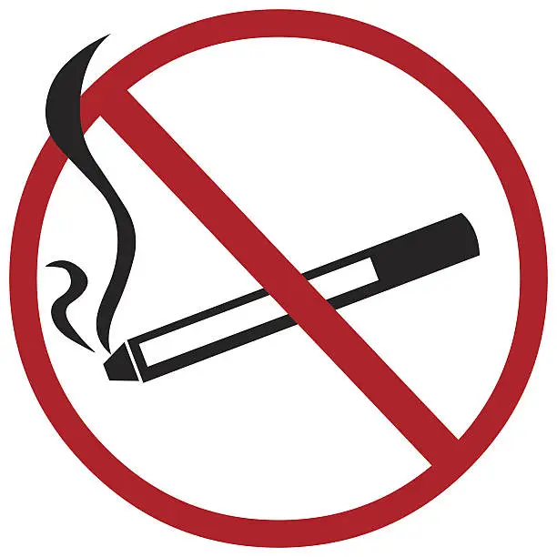 Vector illustration of vector sign: no smoking