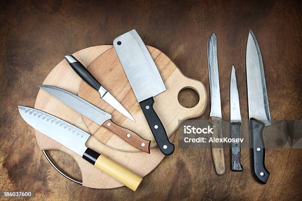 Kitchen Knives Stock Photo - Download Image Now - Blade, Close-up, Collection
