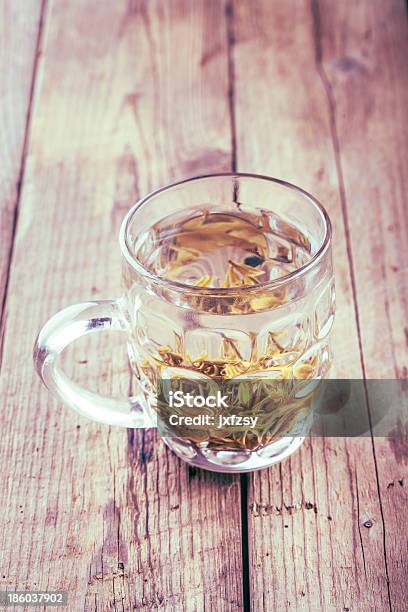 Green Tea In Glass Bottle Stock Photo - Download Image Now - Bottle, Breakfast, Cafe