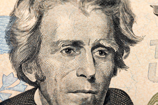 istock Fragment of twenty dollars bill 186037924