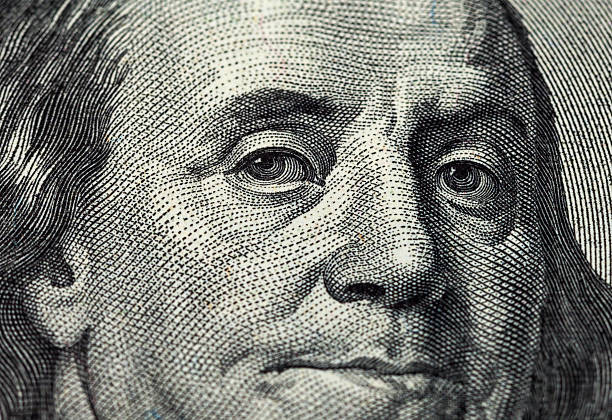 istock Fragment of one hundred dollars bill 186037935