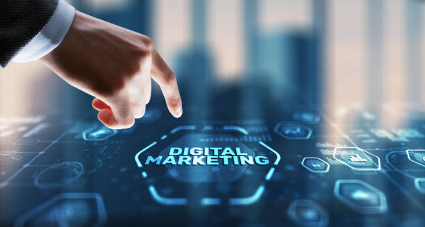 istock Digital online marketing. Analysis sale data graph growth on modern interface icons 1860390340