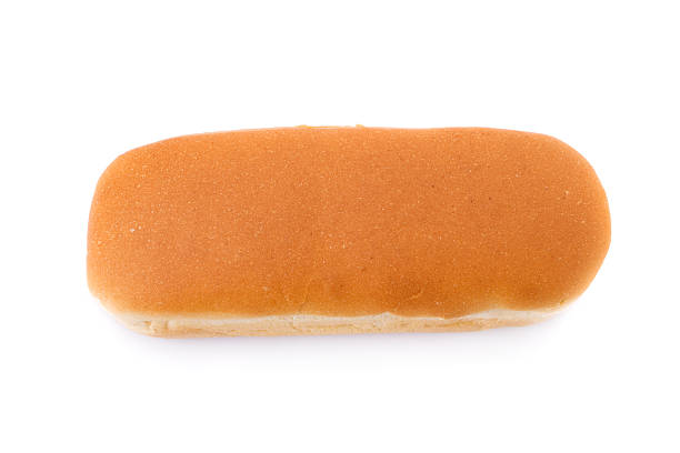 Hot dog bun isolated on white