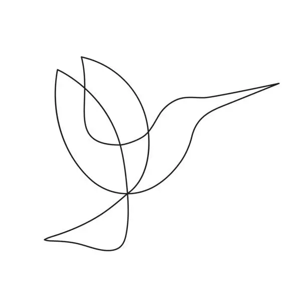 Vector illustration of Humming bird Icon symbol Design Symbol Template Flat Style Vector