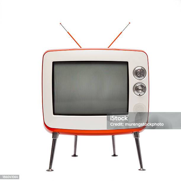 Retro Televisão - Fotografias de stock e mais imagens de Televisor - Televisor, Antigo, Passado