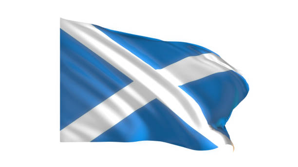 istock Scotland national flag on white background. 1860426447