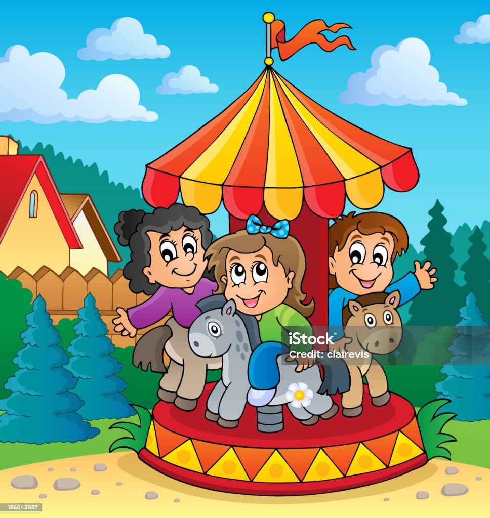 Carousel Activity Visual Carousel Theme Image 2 Stock Illustration - Download Image Now ...