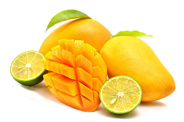 Mango on a white background stock photo