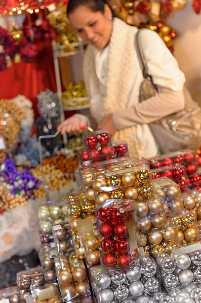 istock Pile of Christmas balls in plastic boxes 186048794