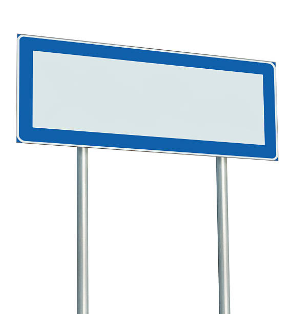 istock Information Road Sign Isolated, Blank Empty Signpost Copy Space Signage 186052046