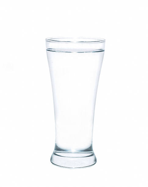 istock Glass with water on white background 186055211