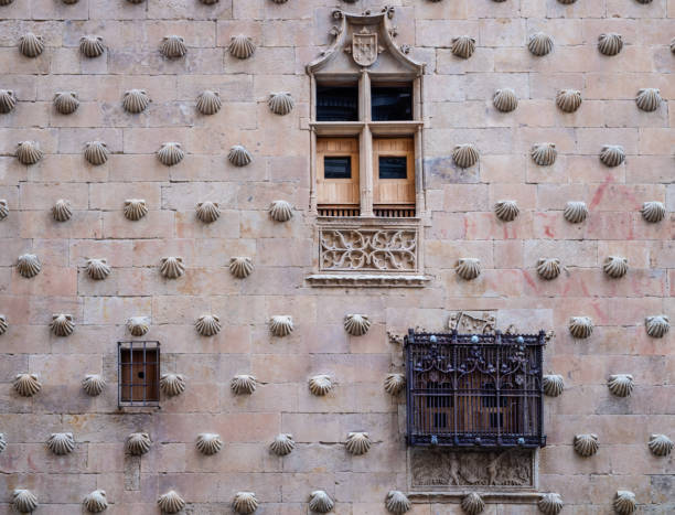 istock Some windows in the Casa de las Conchas in Salamanca 1860560012