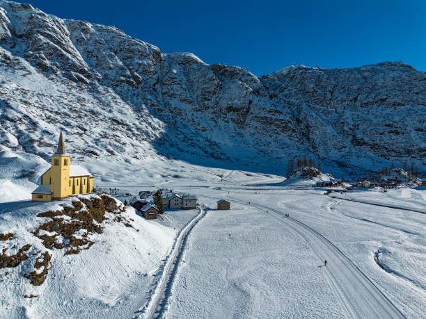 istock Winter landscape of Riale plain in Formazza Valley 1860583607