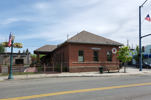 Coeur d'Alene, Idaho - June 17, 2022 - Historic Northern Pacific Depot Building.