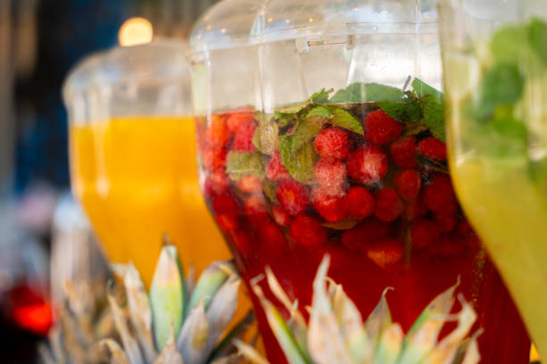 istock Fruit-Infused Water Dispensers with Tropical Ambiance 1860595572