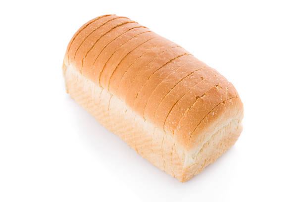 istock Sliced loaf of bread isolated on white 186060805