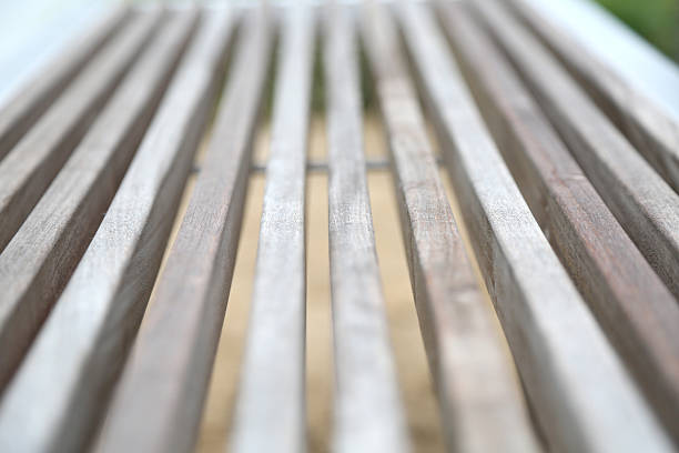 istock Wooden Bench in the Garden 186061151