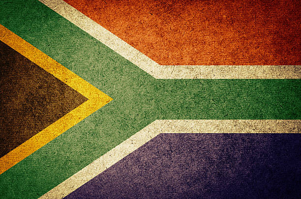 grunge flagge der republik südafrika - ephamara stock-fotos und bilder