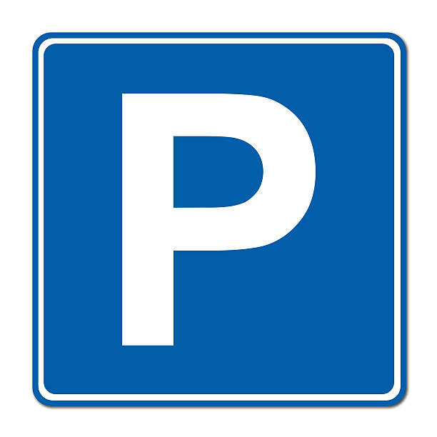 traffico di parcheggio - parking sign foto e immagini stock