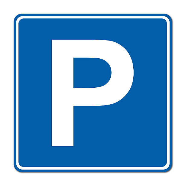 placa de estacionamento - parking sign letter p road sign sign - fotografias e filmes do acervo