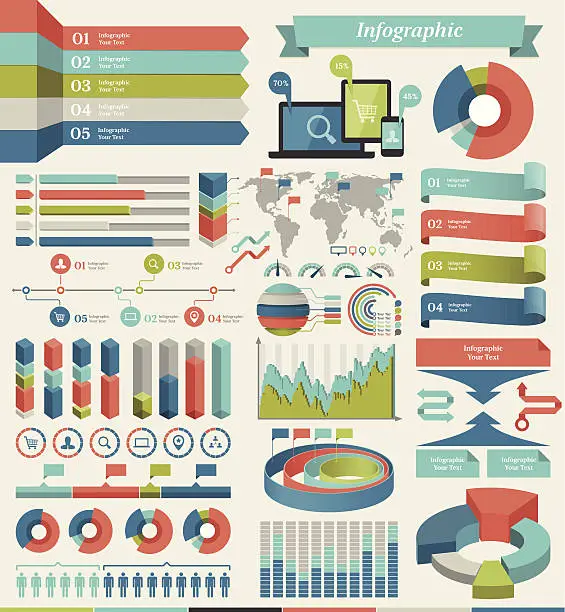 Vector illustration of Vector infographic elements