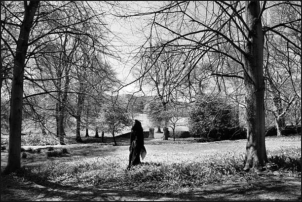 istock Woman in Black (BW) 186066011