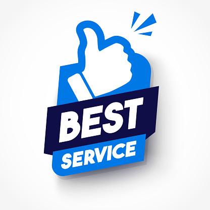 Dynamic Label With Thumb Up Icon And Text Best Service