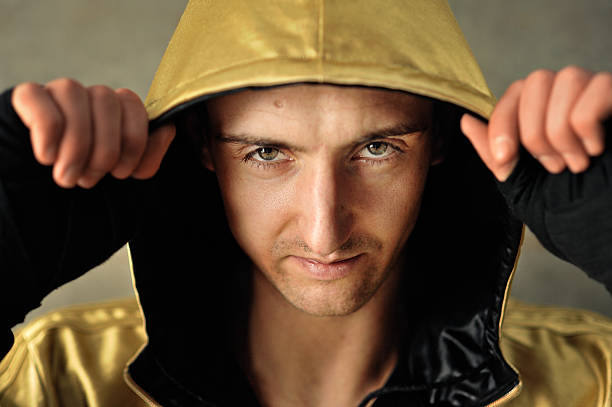 istock Male fighter with jumper 186067668
