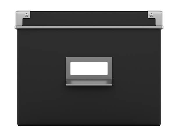 istock single black office cardboard box isolated on white background 186068017