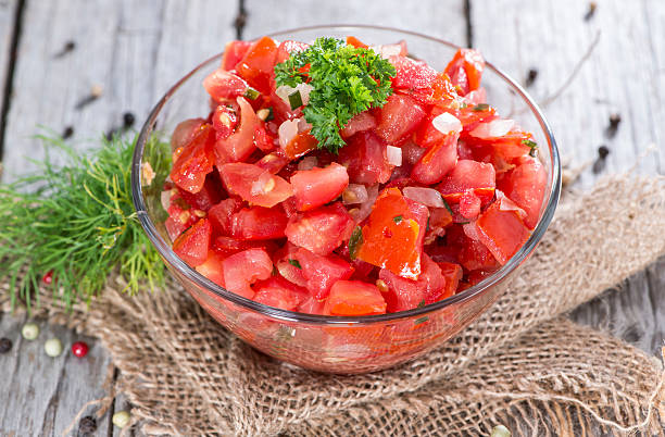 istock Portion of Tomatoe Salad 186071042