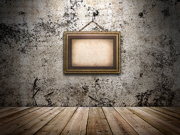 istock Vintage interior with a picture on the wall 186071284