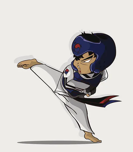 Vector illustration of Tae Kwon Do