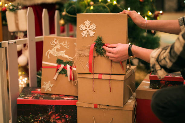 istock New Year Concept, Christmas Gift, Surprise, Gift Boxes Placed Under the Christmas Tree 1860761560