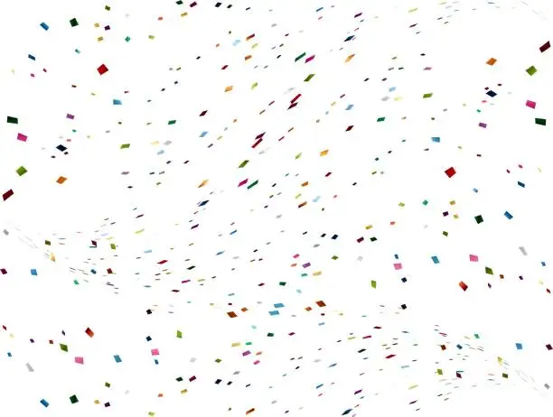 Vector illustration of Confetti 1-10 waves