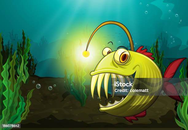 Monster Fish In Water Stock Illustration - Download Image Now - Alien, Anglerfish, Animal