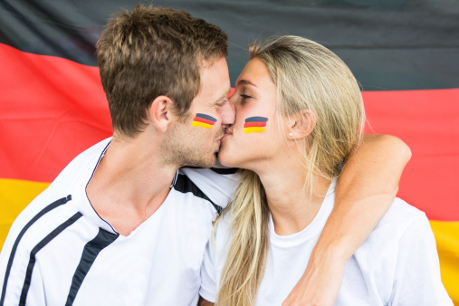 German Couple at Stadium