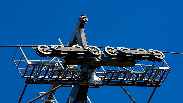 istock Aerial tram, cable car in park 186080168
