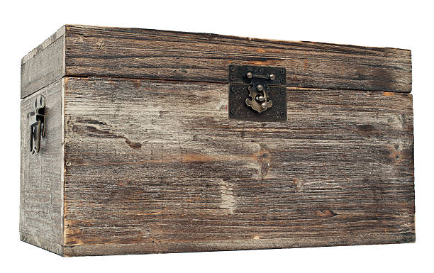 istock old wooden chest is isolated on white 186082082