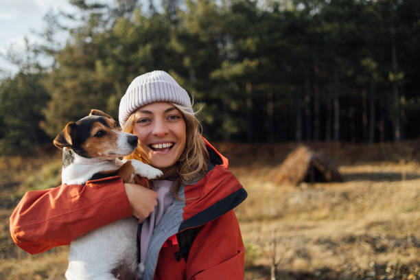 istock Happy Woman on a Winter Hike 1860828111