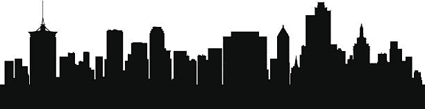 tulsa oklahoma city skyline silhouette - tulsa stock-grafiken, -clipart, -cartoons und -symbole