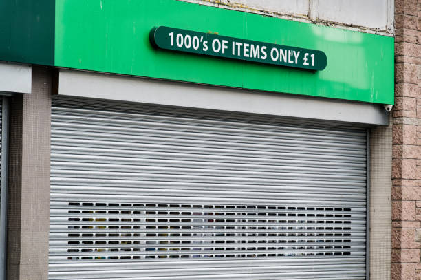 istock Shop selling items for only one pound for sale 1860853217