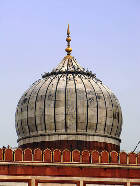 istock New Delhi: Central dome of Jama Masjid mosque. India 186085381