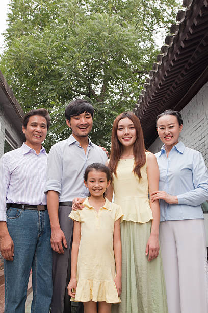 istock Three Generation Family in a Courtyard 186085614