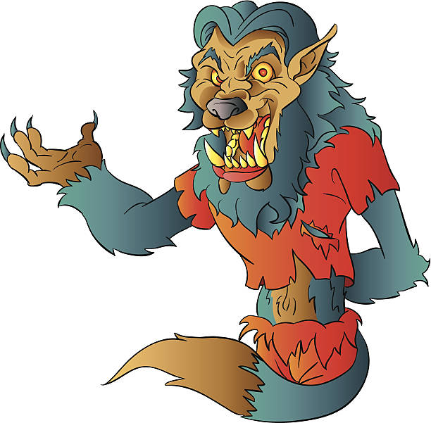 illustrations, cliparts, dessins animés et icônes de wolfman arrivée - hairy animal hair fantasy monster